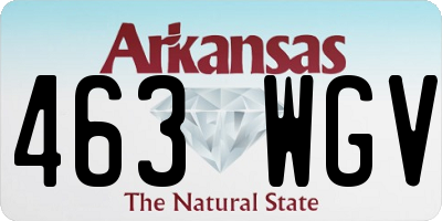 AR license plate 463WGV