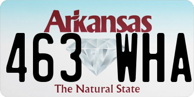 AR license plate 463WHA