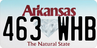 AR license plate 463WHB