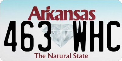AR license plate 463WHC