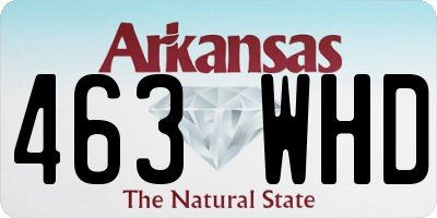 AR license plate 463WHD