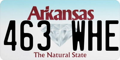 AR license plate 463WHE