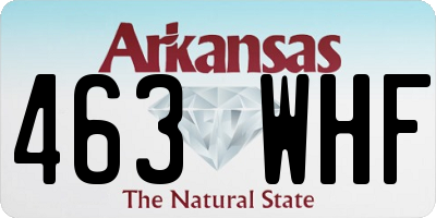 AR license plate 463WHF
