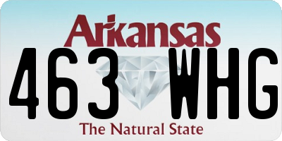 AR license plate 463WHG