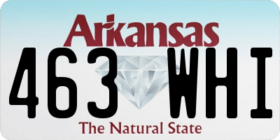 AR license plate 463WHI