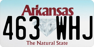 AR license plate 463WHJ