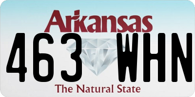 AR license plate 463WHN