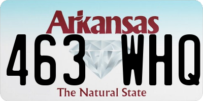 AR license plate 463WHQ