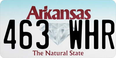 AR license plate 463WHR