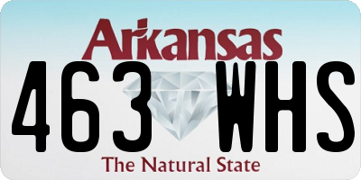 AR license plate 463WHS