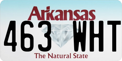 AR license plate 463WHT
