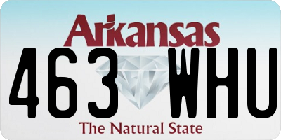 AR license plate 463WHU
