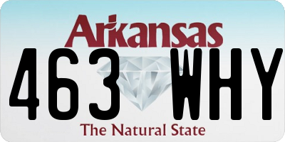 AR license plate 463WHY