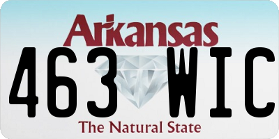 AR license plate 463WIC