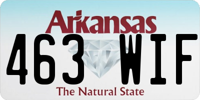 AR license plate 463WIF