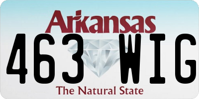 AR license plate 463WIG