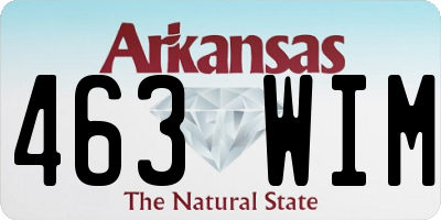 AR license plate 463WIM