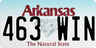 AR license plate 463WIN
