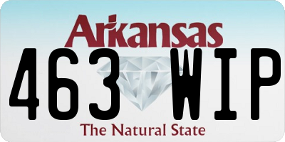 AR license plate 463WIP