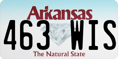 AR license plate 463WIS