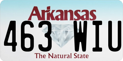 AR license plate 463WIU