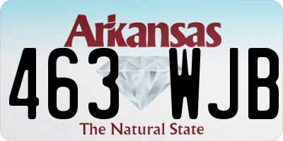 AR license plate 463WJB