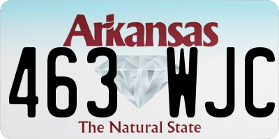 AR license plate 463WJC