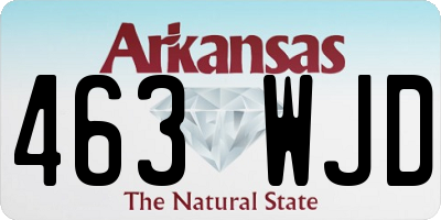 AR license plate 463WJD