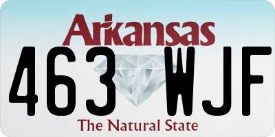 AR license plate 463WJF