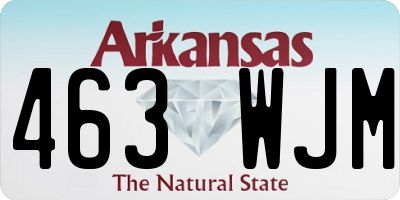 AR license plate 463WJM