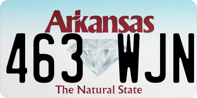 AR license plate 463WJN