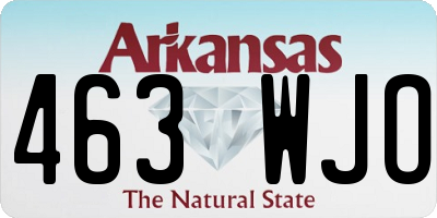 AR license plate 463WJO