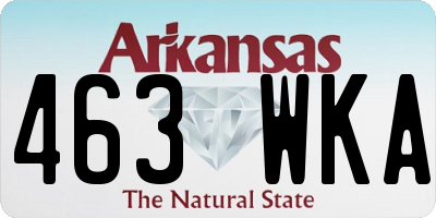 AR license plate 463WKA