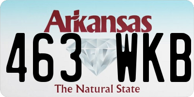 AR license plate 463WKB