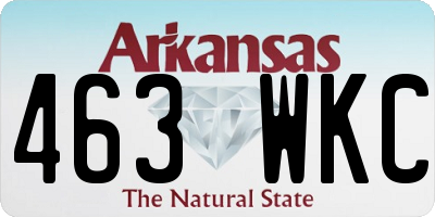 AR license plate 463WKC