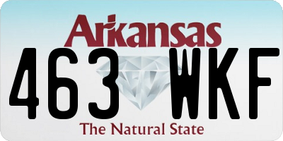 AR license plate 463WKF