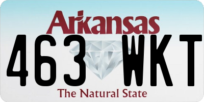 AR license plate 463WKT