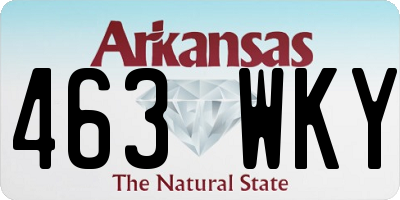 AR license plate 463WKY