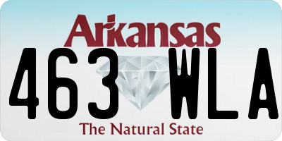 AR license plate 463WLA