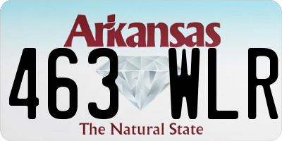AR license plate 463WLR