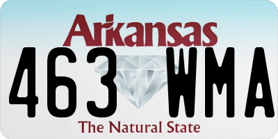 AR license plate 463WMA
