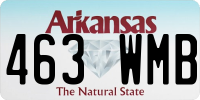 AR license plate 463WMB