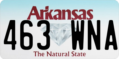 AR license plate 463WNA