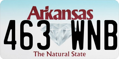 AR license plate 463WNB