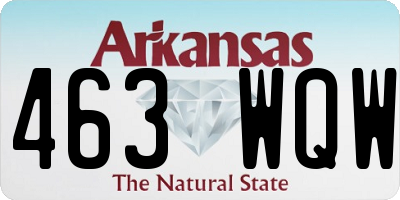 AR license plate 463WQW