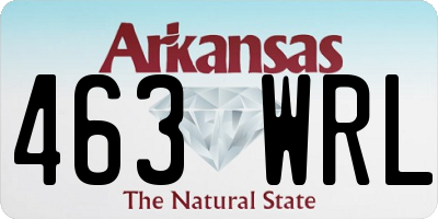 AR license plate 463WRL