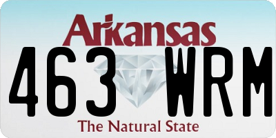AR license plate 463WRM