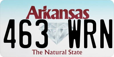 AR license plate 463WRN
