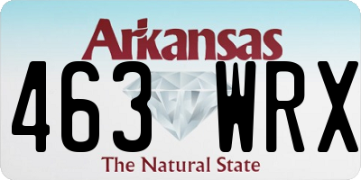 AR license plate 463WRX