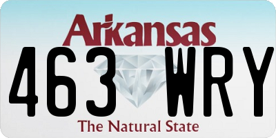AR license plate 463WRY